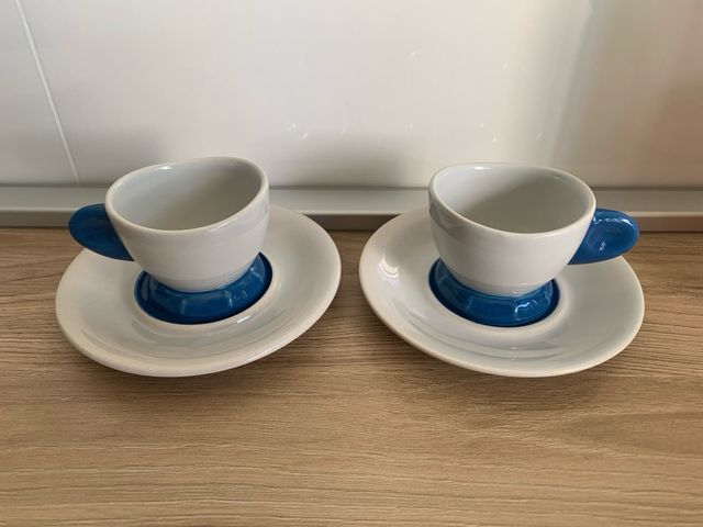 Set 2 tazzine Bialetti blu e bianche