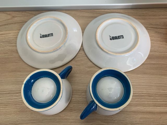 Set 2 tazzine Bialetti blu e bianche