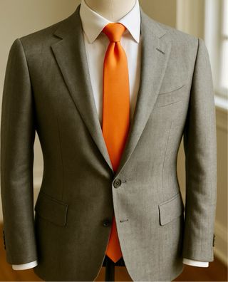 Cravatta slim arancione L.R. Style