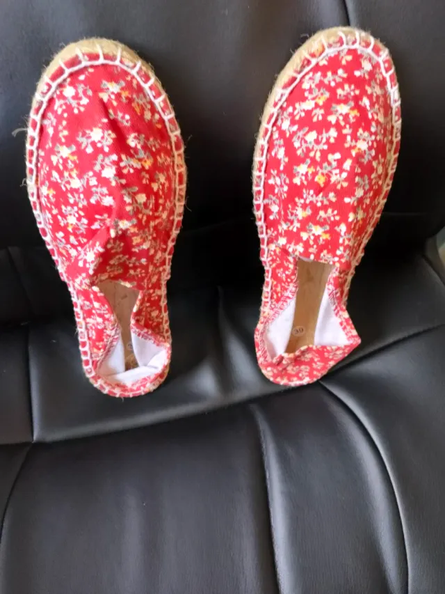 Zapatillas Esparto Mujer Flores Talla 39