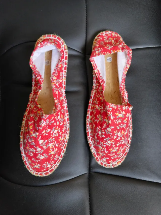 Zapatillas Esparto Mujer Flores Talla 39