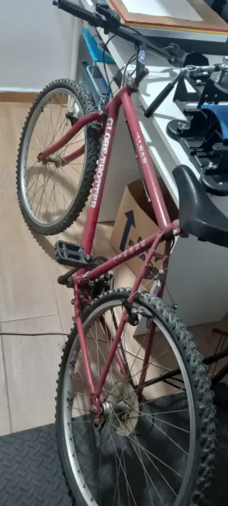 Bicicleta de montaña roja