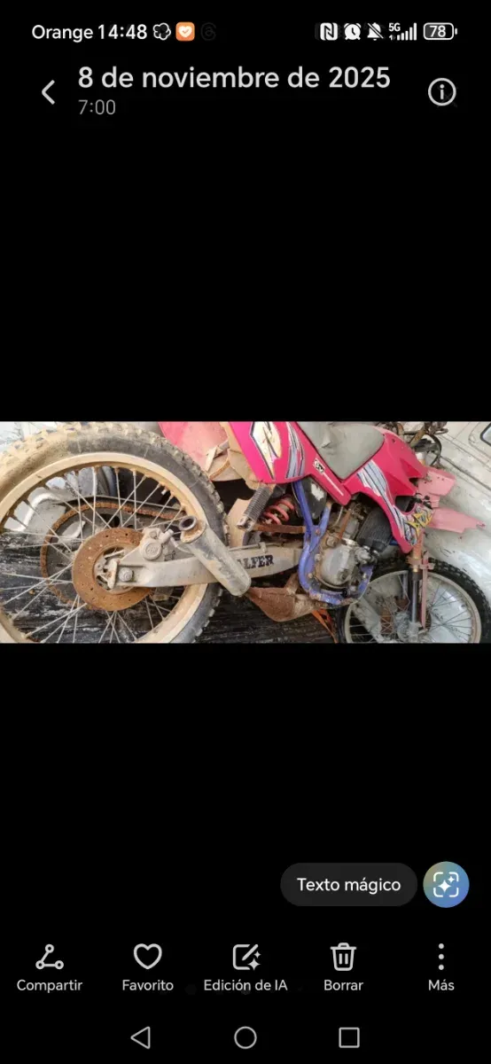 Derbi Senda antigua campo