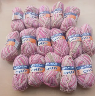 16 Ovillos lana Mondial Crilly Stamped
