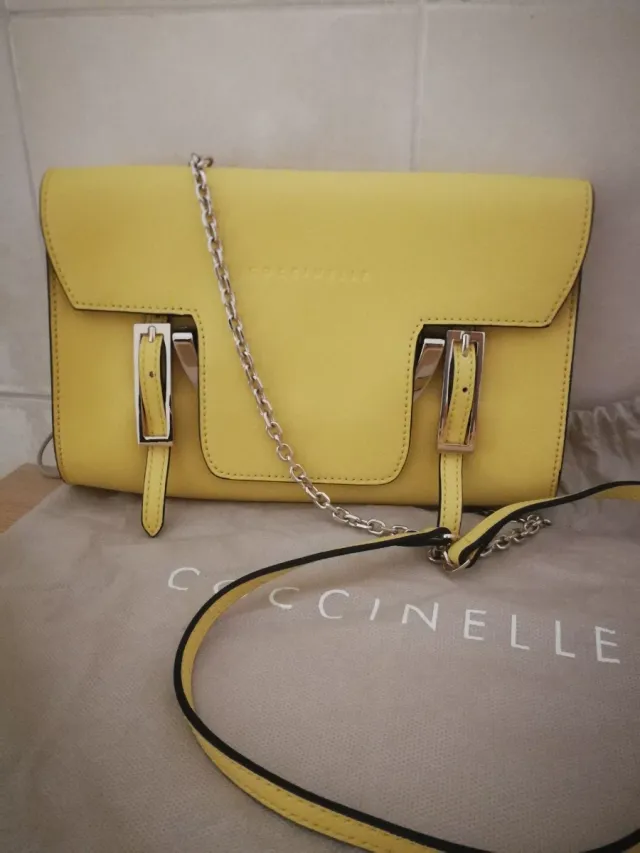 Borsa Coccinelle Saffiano Gialla