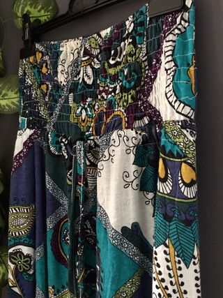 Vestido largo estampado boho y fular