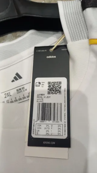 Camiseta Oficial Real Madrid Adidas Talla 2XL