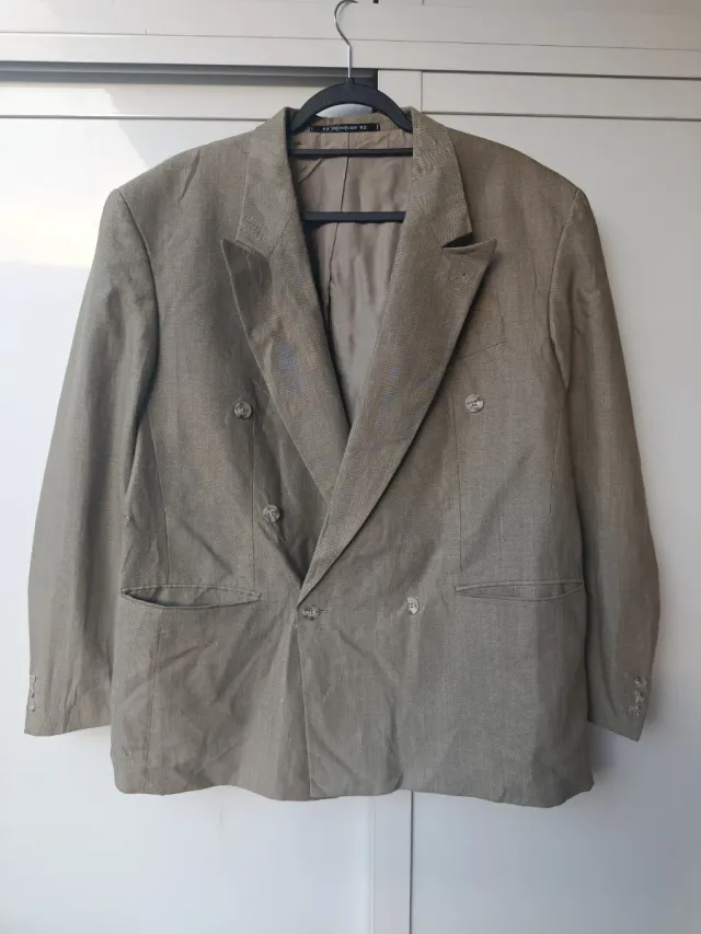 Blazer YSL Beige Talla 52 L/XL - Botones a Cambiar