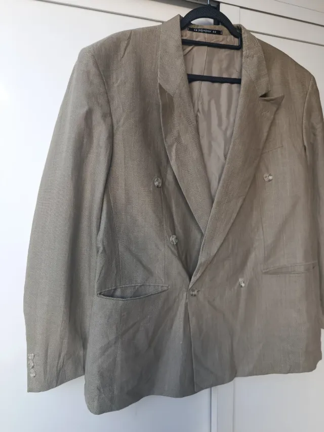 Blazer YSL Beige Talla 52 L/XL - Botones a Cambiar