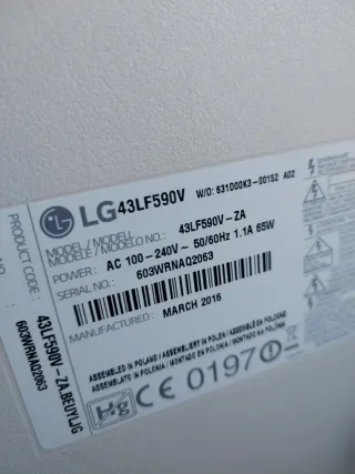 TV LG 43" SMART TV FULL HD PERFECTO ESTADO