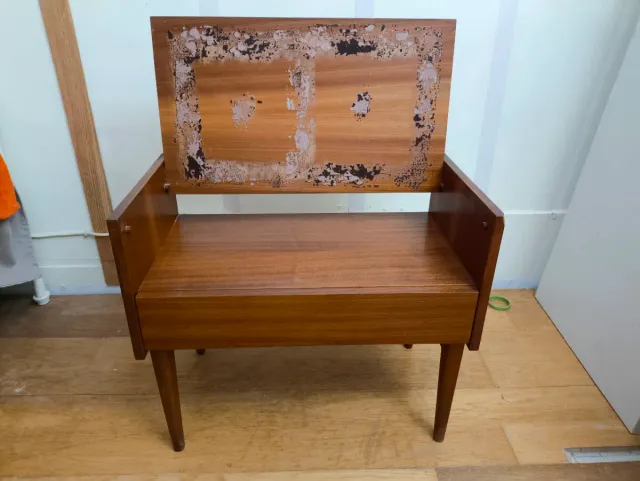 Mesita Noche Vintage Madera Años 70