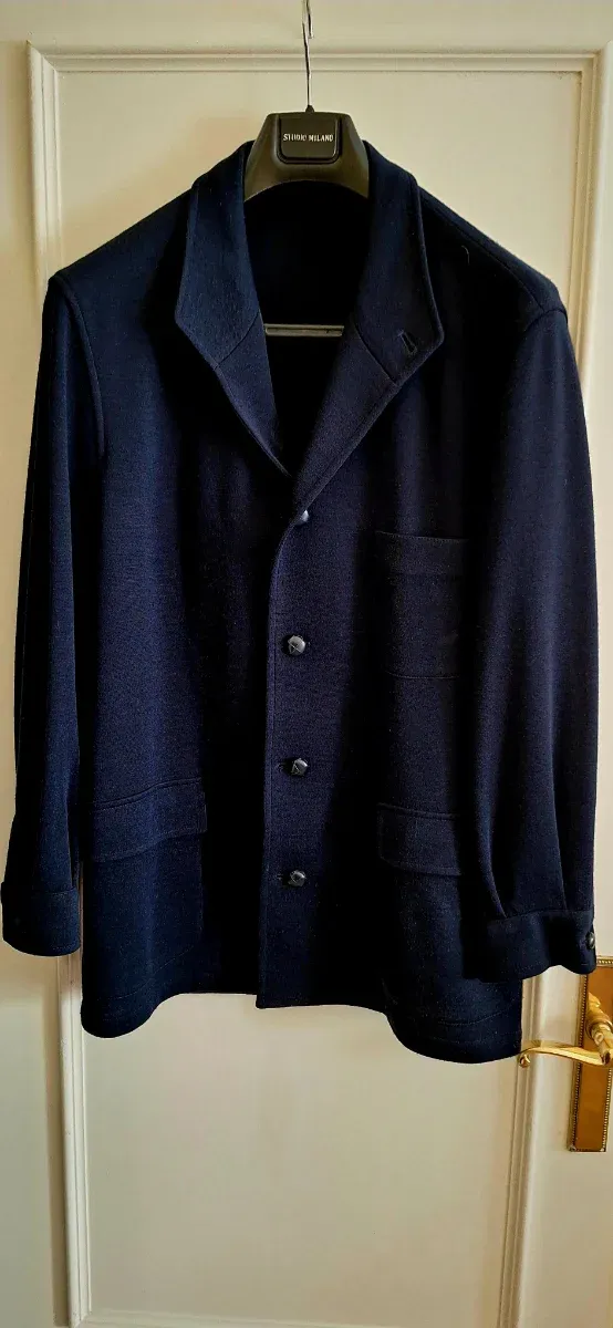 Chaqueta de punto azul marino hombre