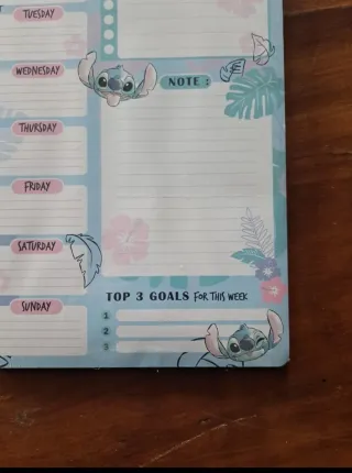 Agenda settimanale Stitch