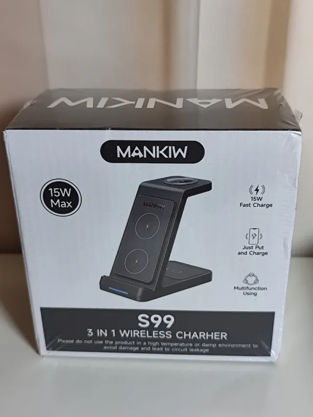 MANKIW S99 Estación Carga Inalámbrica 3 en 1