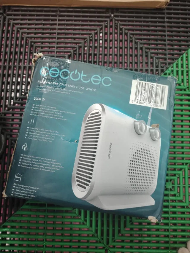 Cecotec Termoventilador Blanco y Plateado