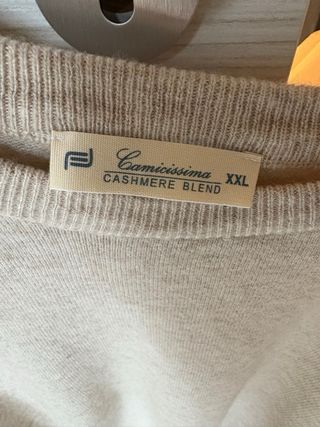 Maglioncino Camicissima misto lana e cashmere beig