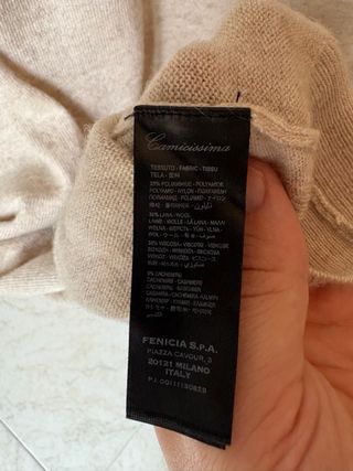 Maglioncino Camicissima misto lana e cashmere beig