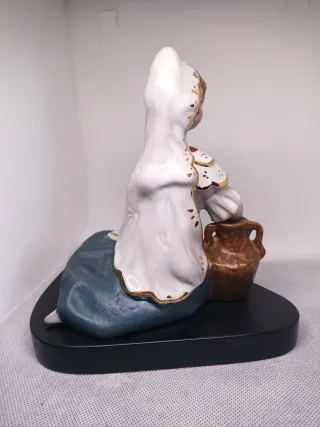 Figura Porcelana Fallera Regina Oro Ley