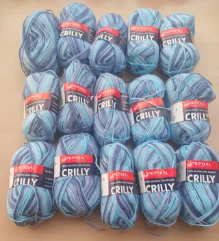 15 Ovillos lana Mondial Crilly Stamped