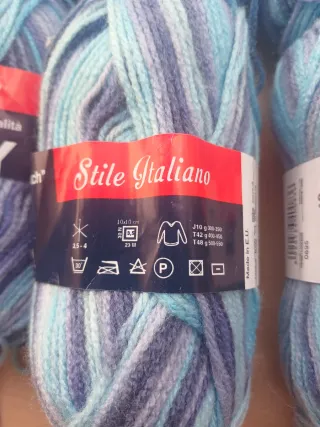 15 Ovillos lana Mondial Crilly Stamped