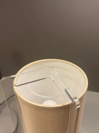 Lampada da tavolo Emporium acrilico e tessuto