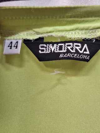 Blusa seda vintage S perlas Simorra