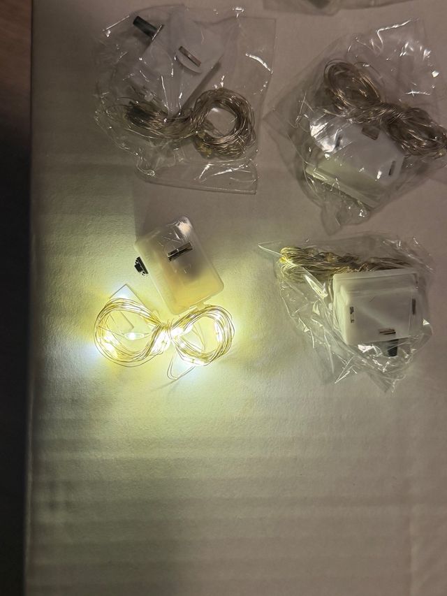 Luces LED 1.50m Oro/Blanco