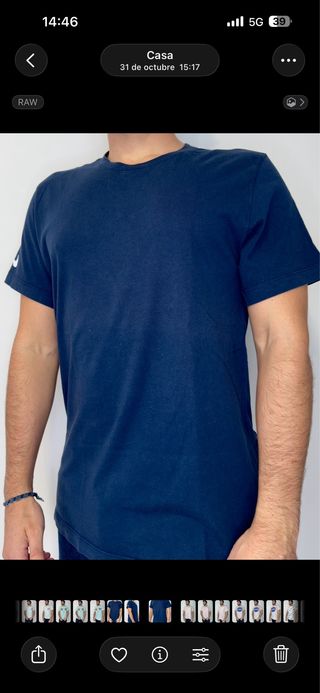 Camiseta Nike Swoosh Logo Talla L Azul Marino