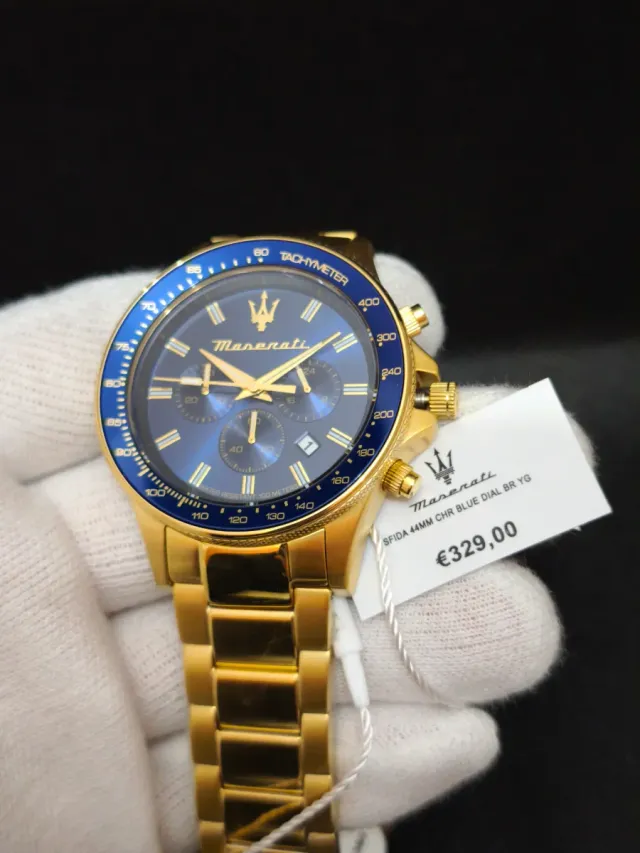 Reloj Maserati Sfida R8873640008 Acero Dorado Azul