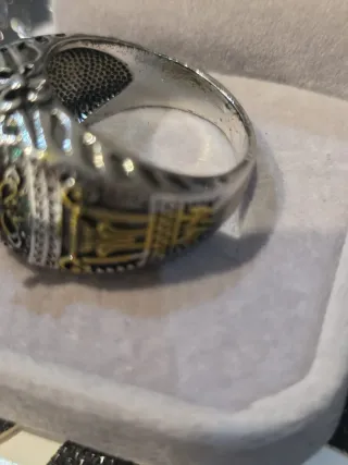 Anillo ornamental hombre piedra verde