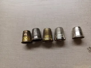 Lote 5 dedales costura vintage