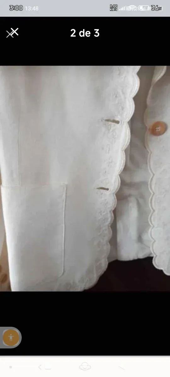 Chaqueta Lino Bordada