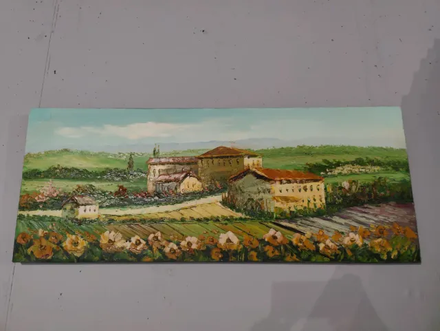 Cuadro paisaje rural relieve