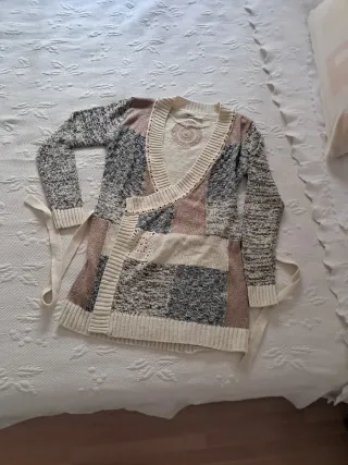 Chaqueta punto patchwork mujer talla única