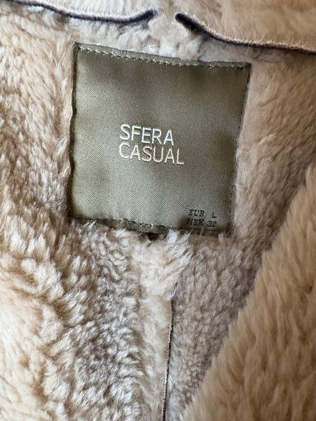 Chaleco Sfera Casual ante y pelo azul marino