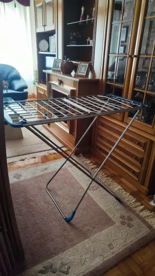 Tendedero Plegable Metálico Azul