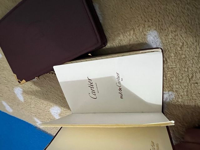 Porta sigarette Cartier in pelle bordeaux