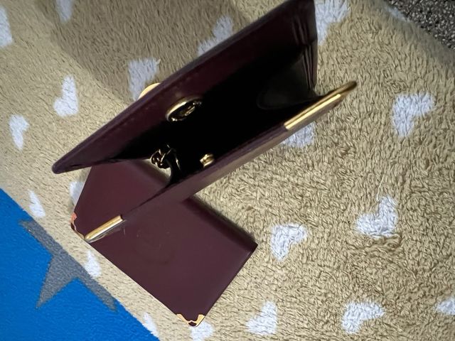 Porta sigarette Cartier in pelle bordeaux