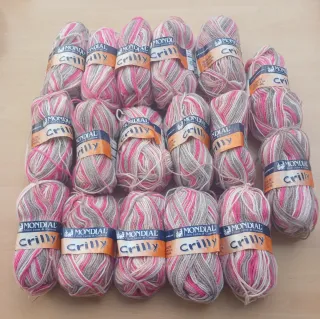 17 Ovillos Lana Mondial Crilly Stamped