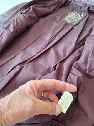 Chaqueta Cuero Vintage Mujer XL Cazadora Biker