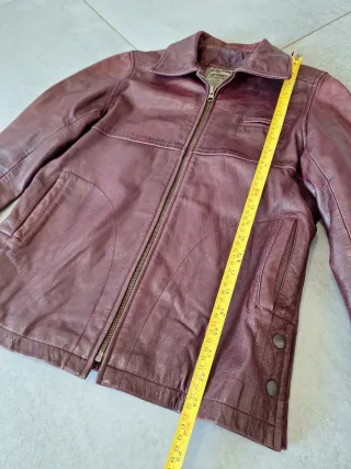 Chaqueta Cuero Vintage Mujer XL Cazadora Biker