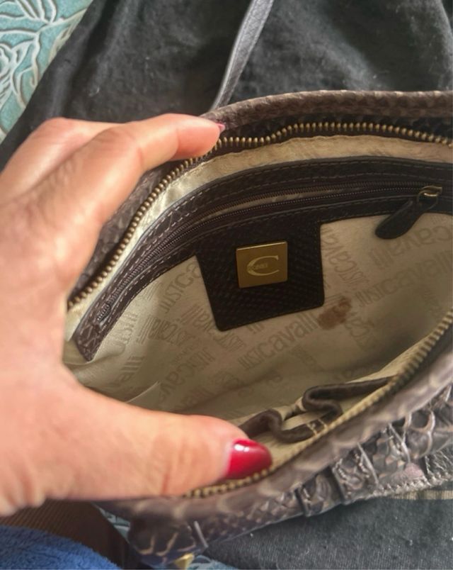 Borsa Just Cavalli marrone e oro