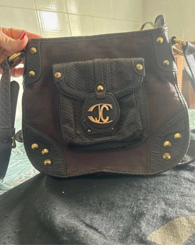 Borsa Just Cavalli marrone e oro