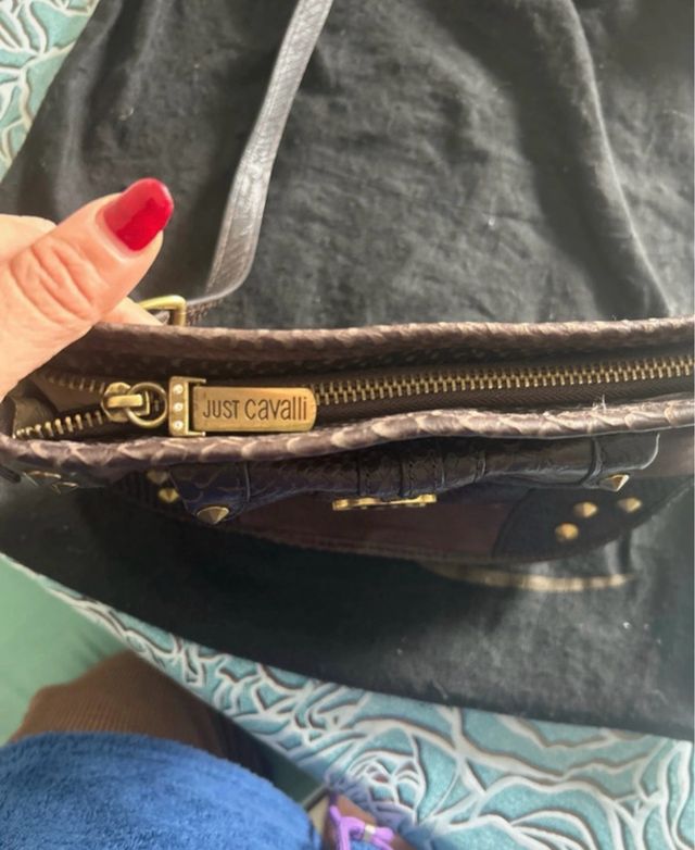 Borsa Just Cavalli marrone e oro