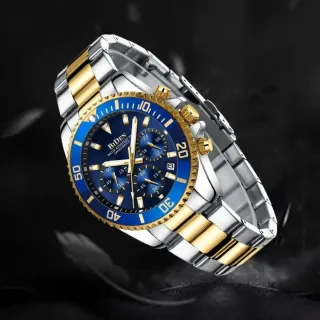 Reloj Biden Hombre Azul y Dorado