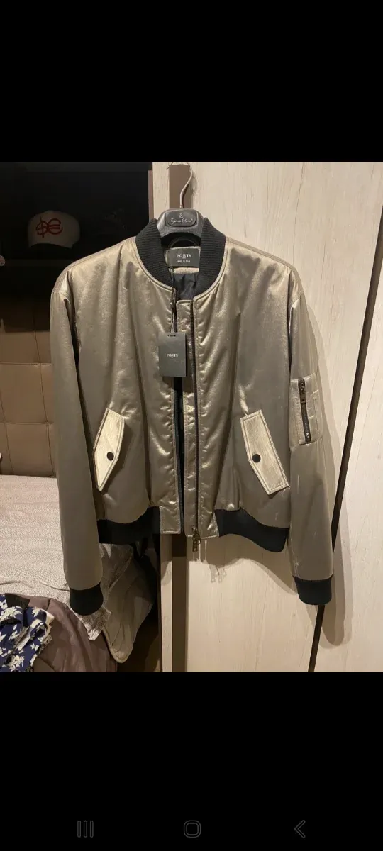 Chaqueta bomber Ports beige y negra