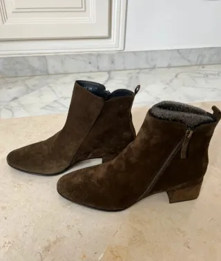 Botines Homers ante verde/marrón T.39