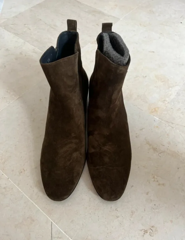 Botines Homers ante verde/marrón T.39