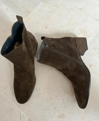 Botines Homers ante verde/marrón T.39