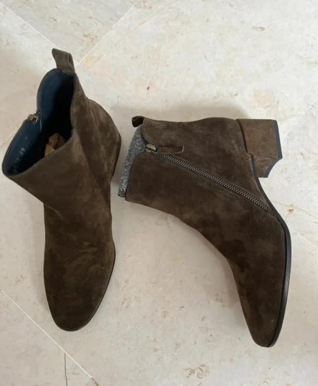 Botines Homers ante verde/marrón T.39